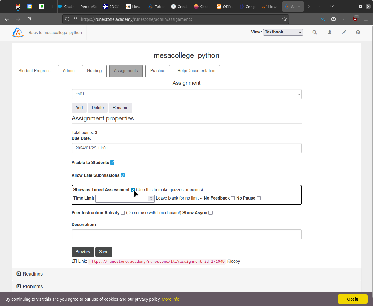 Create timed assignment to record autograde results